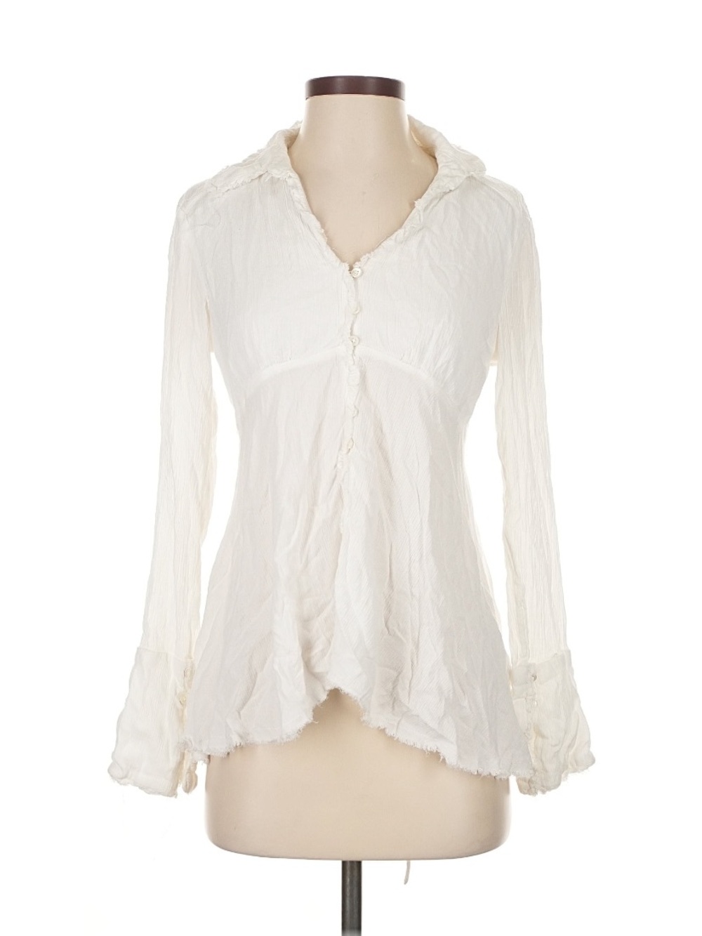Urban Outfitters Cream Ruffled Button up.Cottagecore/piratecore/renaissance